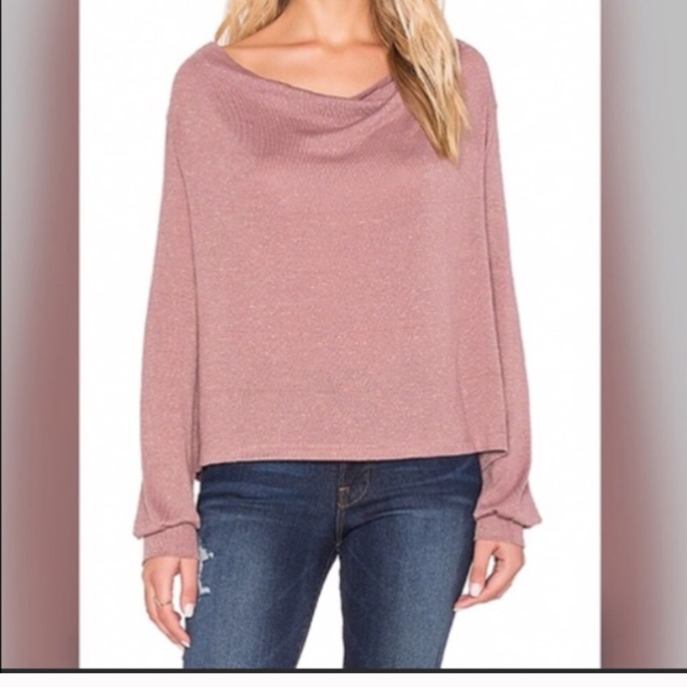 Free people “Palmer” Crowl neck sweater